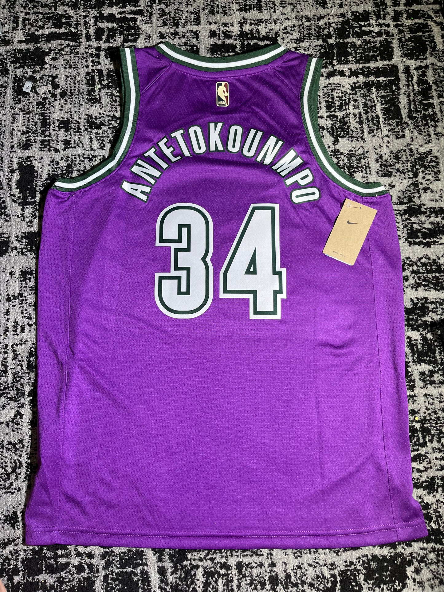 Giannis Antetokounmpo Purple Nike Throwback Jersey 2023'