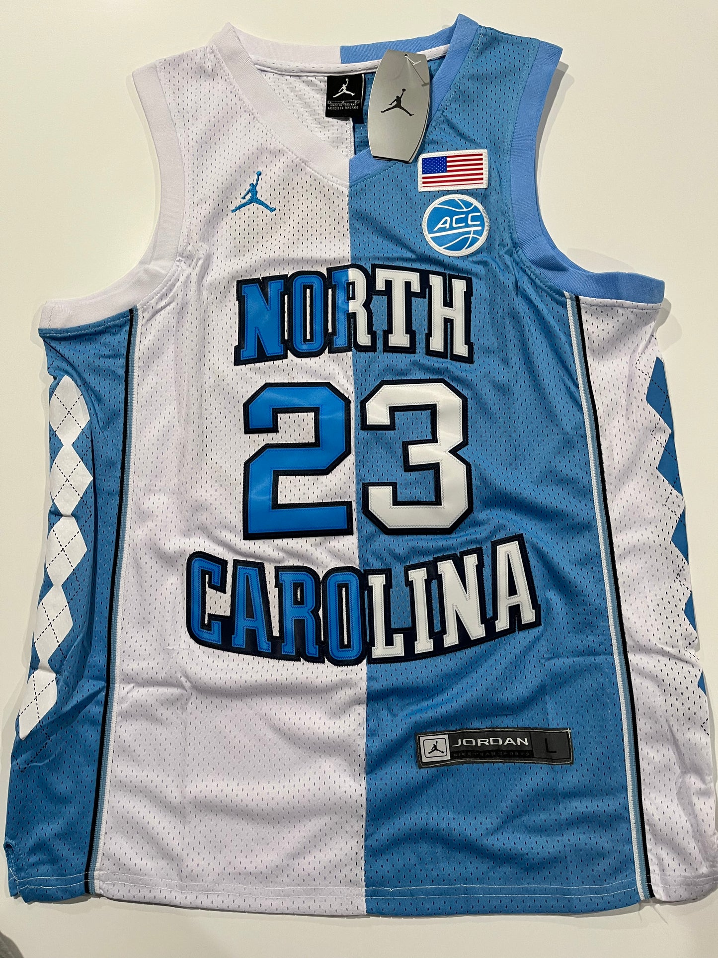 Michael Jordan North Carolina Split Jersey