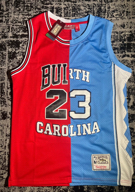 Michael Jordan Mitchell and Ness Half and Half Jersey