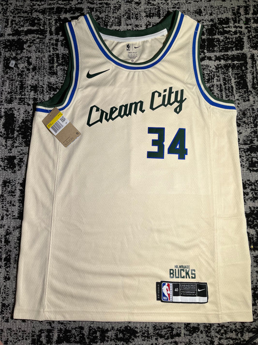 Giannis Antetokounmpo 2022' “Cream City” NBA City Jersey